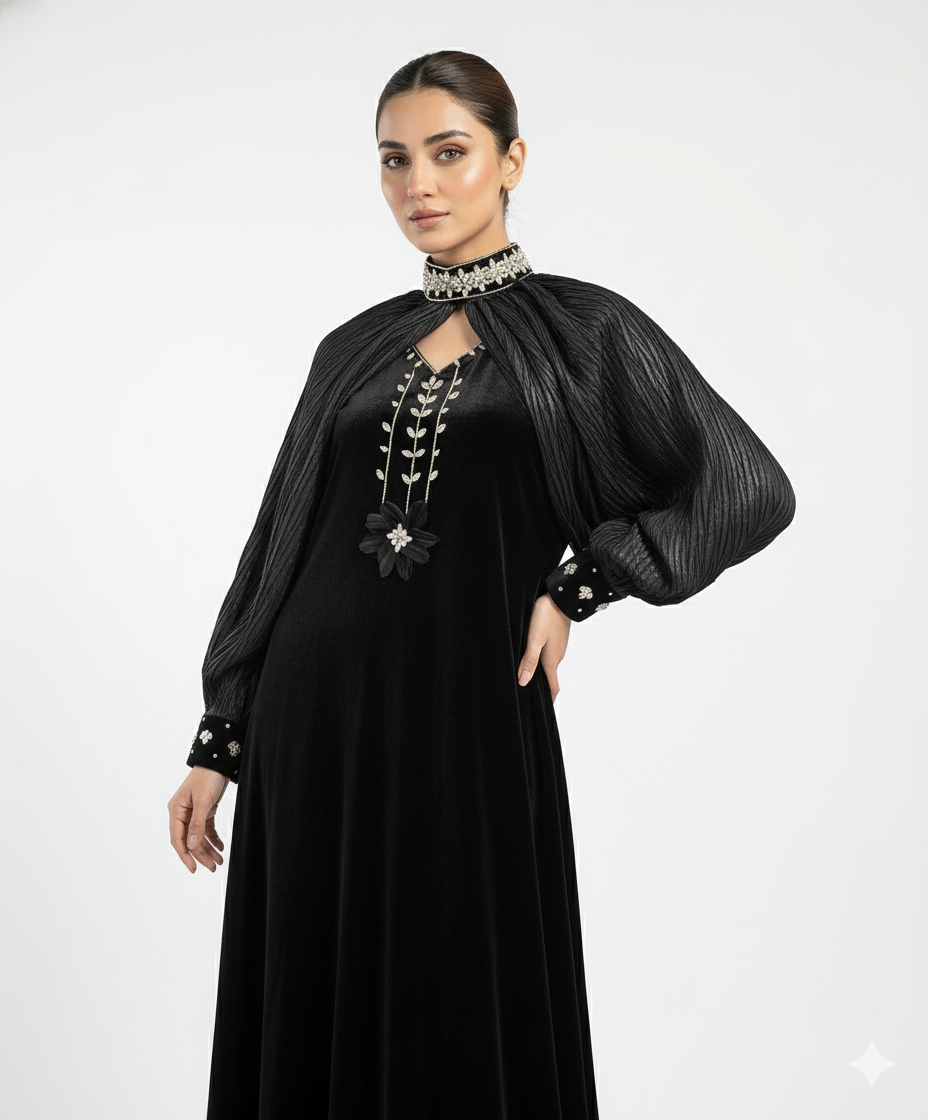 Black Velvet Turkish Maxi