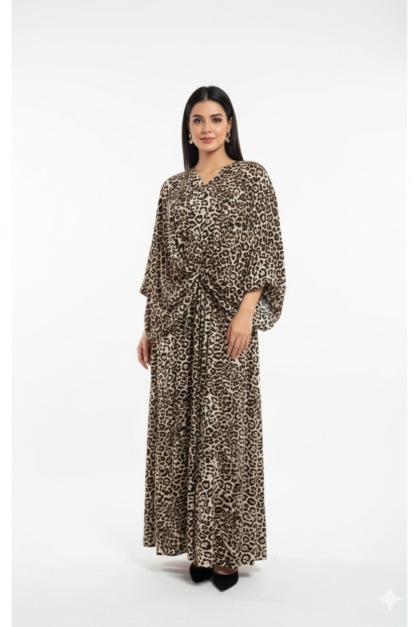 Leopard print butterfly maxi